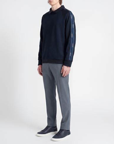 Man Sweatshirt Midnight blue Size L Polyester, Cotton