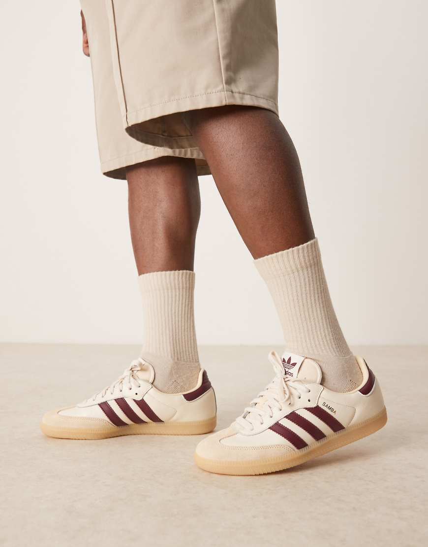 Samba OG trainers in cream and burgundy-White