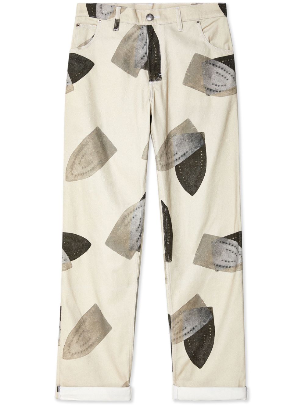 Art Denim straight-leg jeans - White