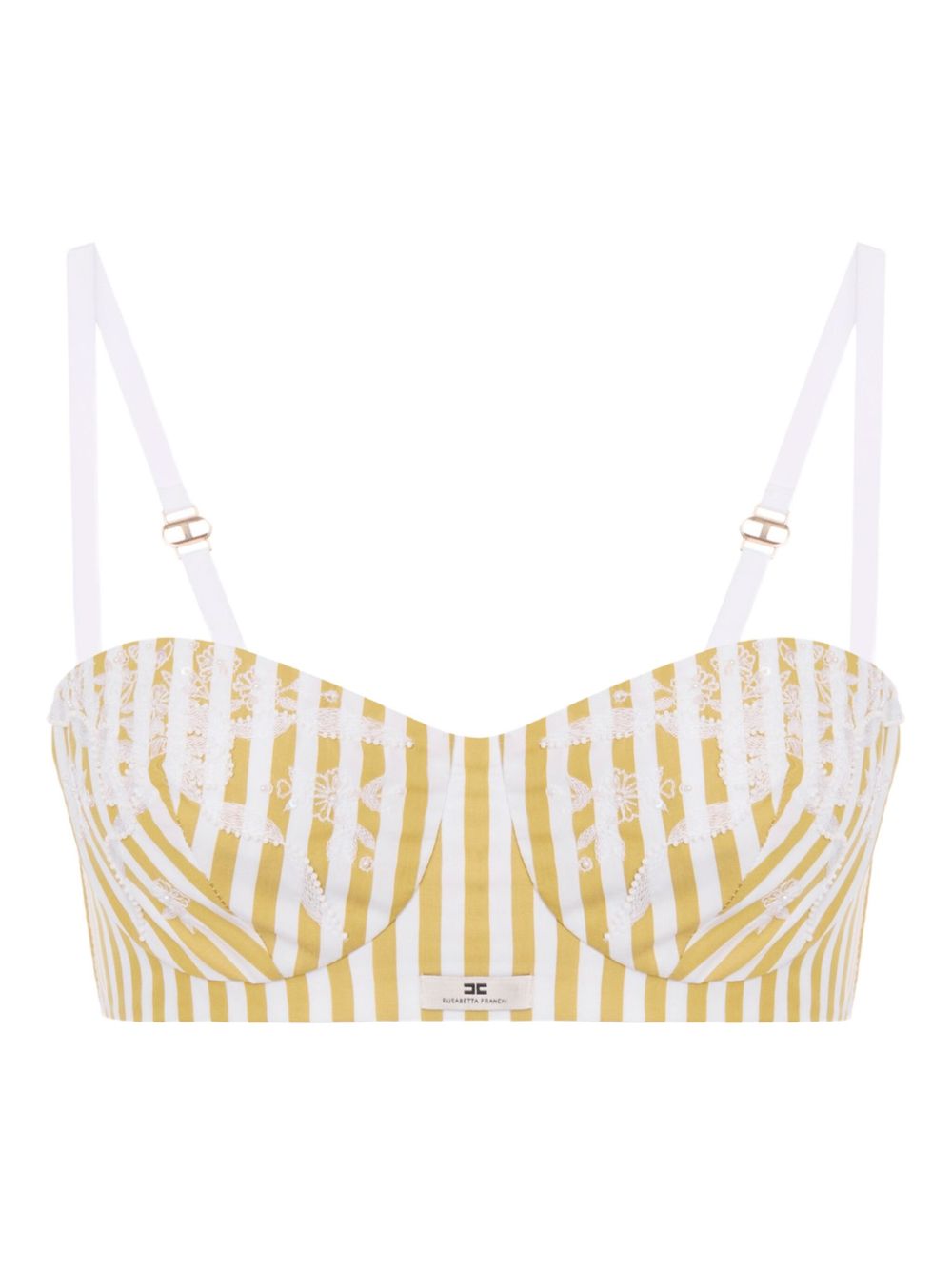 Elisabetta Franchi striped bra - Blue