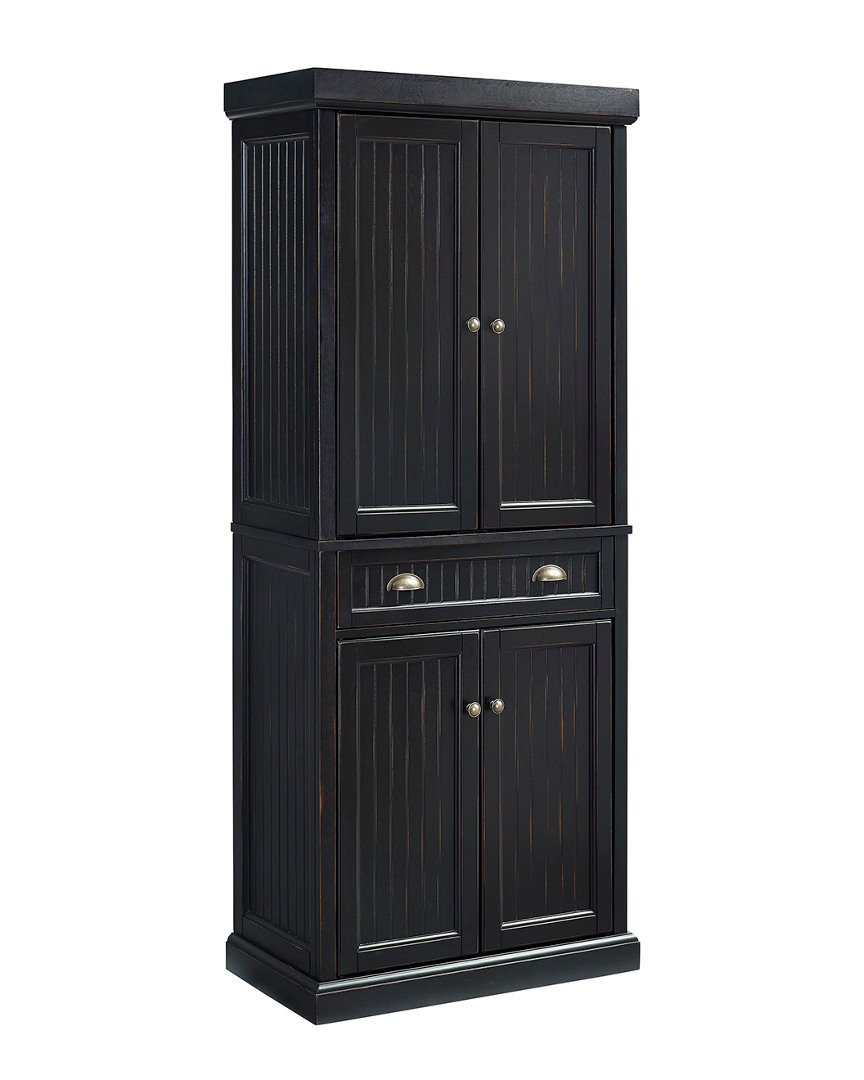 Seaside 71in Black Kitchen Pantry