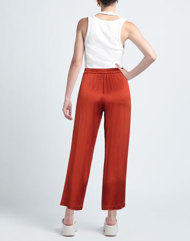 Niū Woman Pants Rust Size M Acetate, Silk