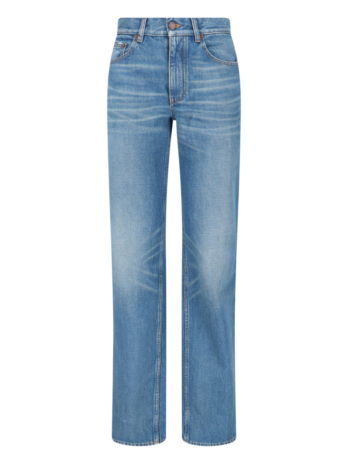 Chloé Women's Denim Jeans with Calf Leather Patch