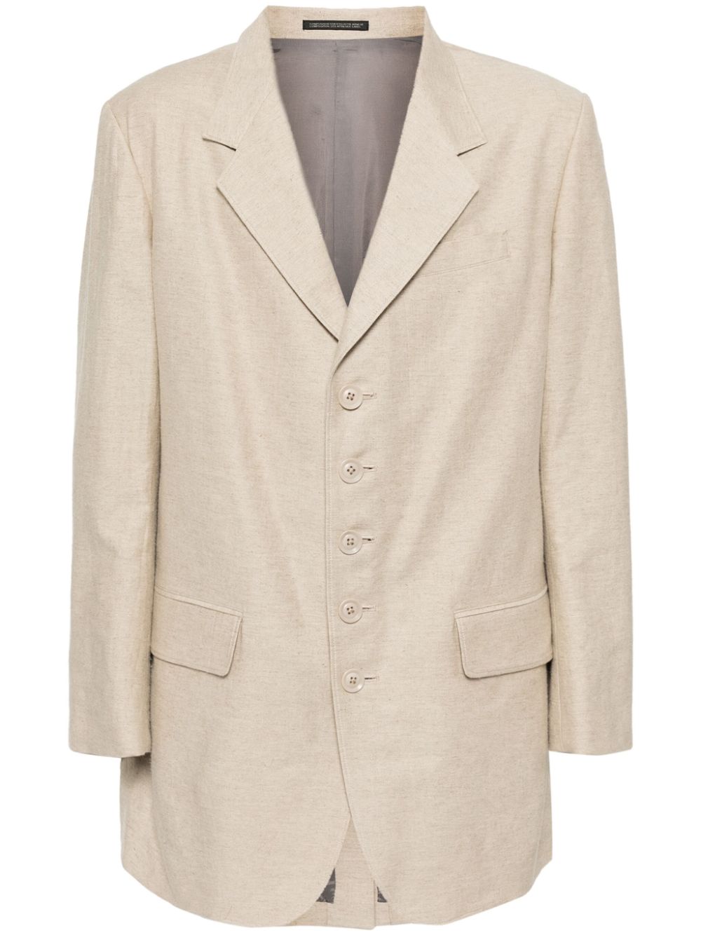 Single-breasted blazer - Neutrals
