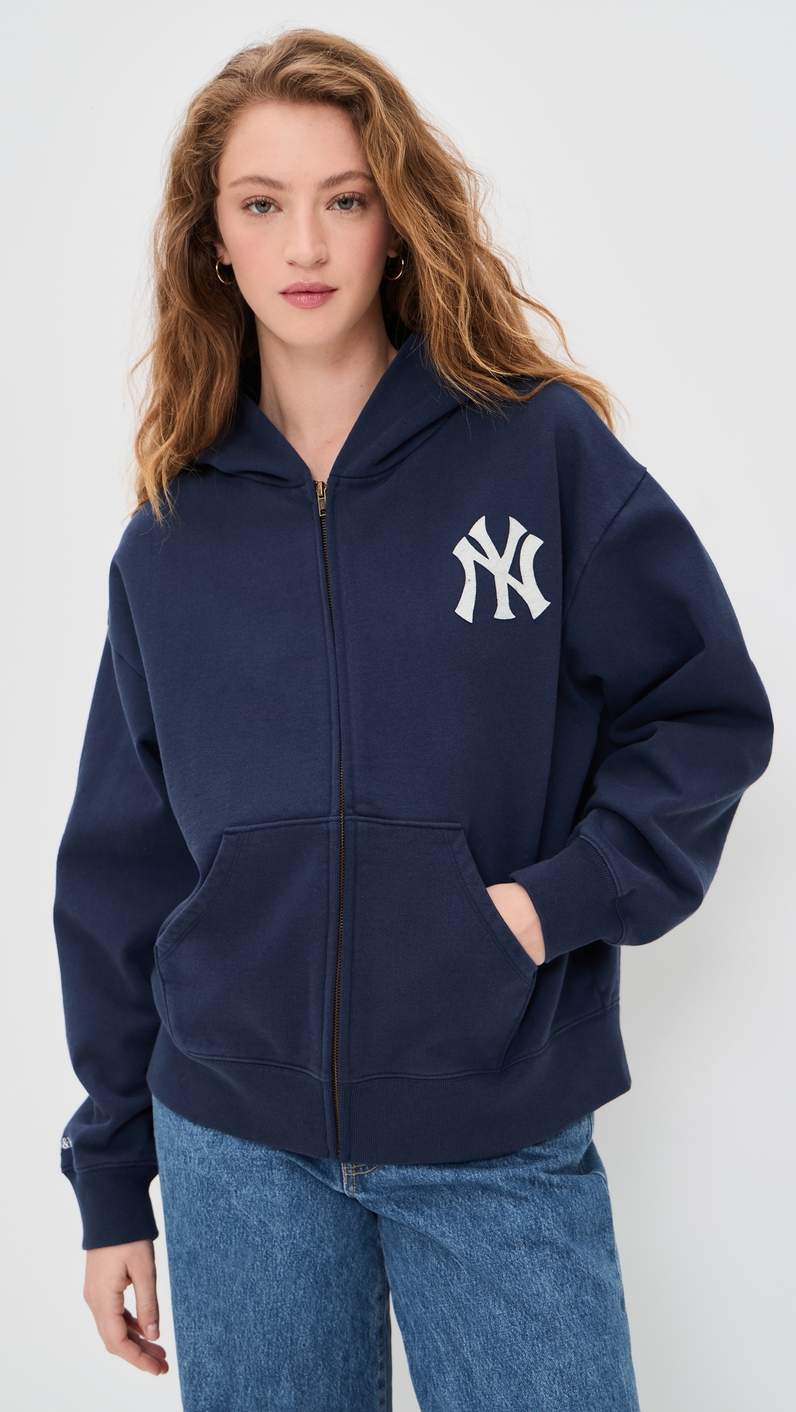 Heritage Yankees Zip Hoodie Dark Navy