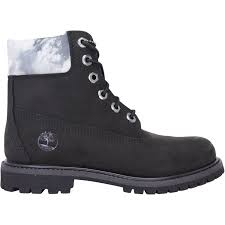 Premium 6 Inch Waterproof Boots 'Black Nubuck with Grey Camo Collar'