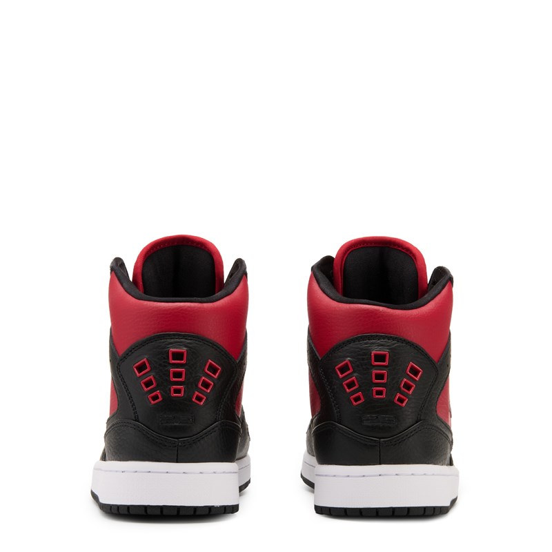 Men's 1 Flight Mid Sneakers (Black/Red)