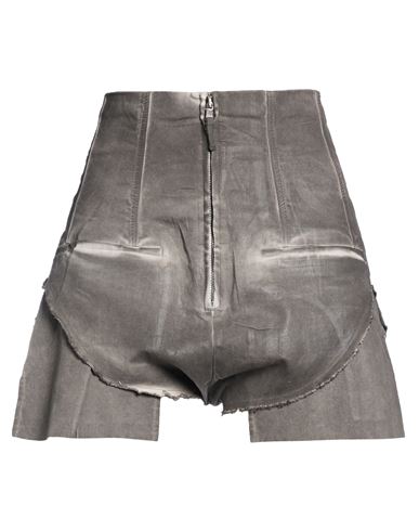 Woman Shorts & Bermuda Shorts Grey Size S Cotton, Polyester, Rubber