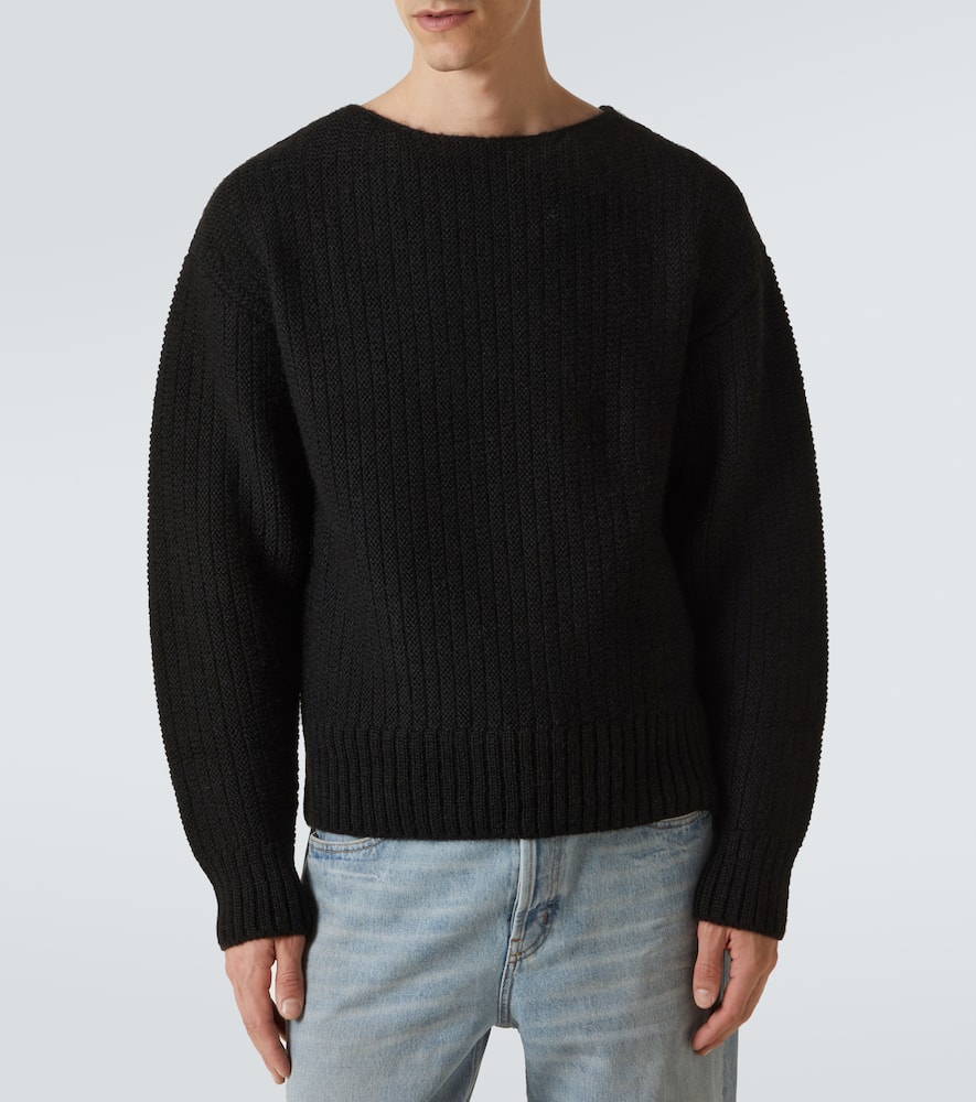 Logo wool and mohair-blend sweater