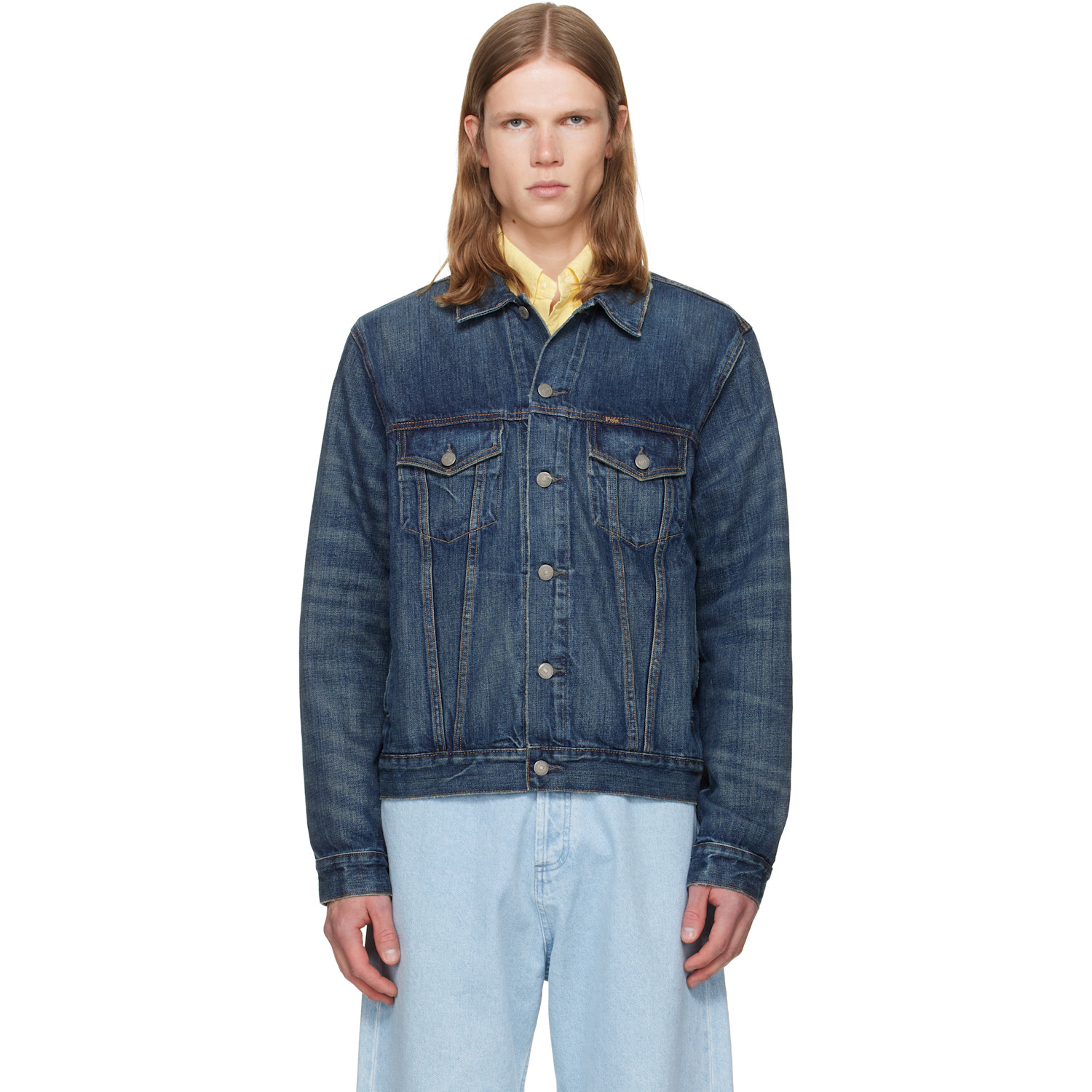 Navy Denim Trucker Jacket