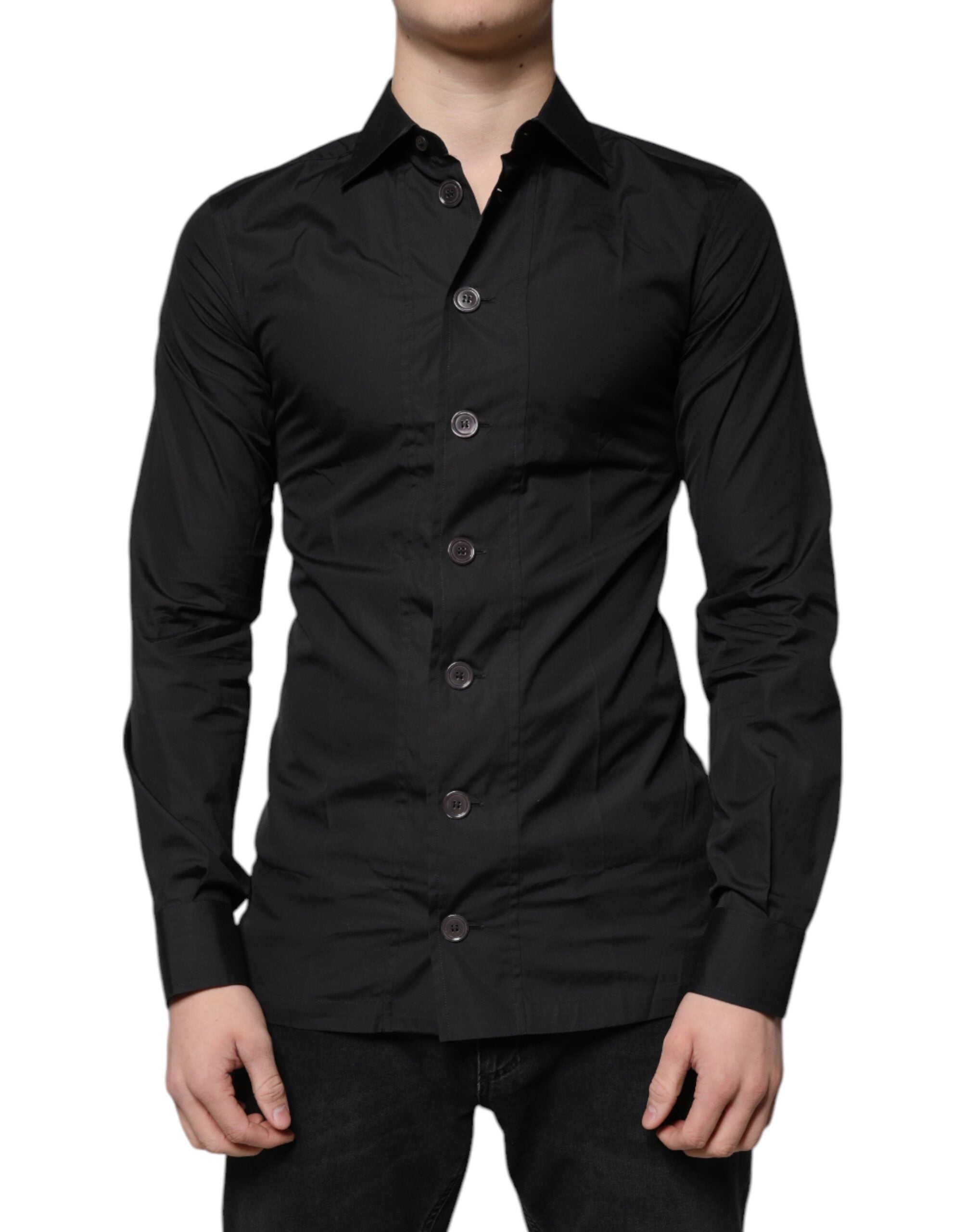 Cotton Formal Shirt — Black