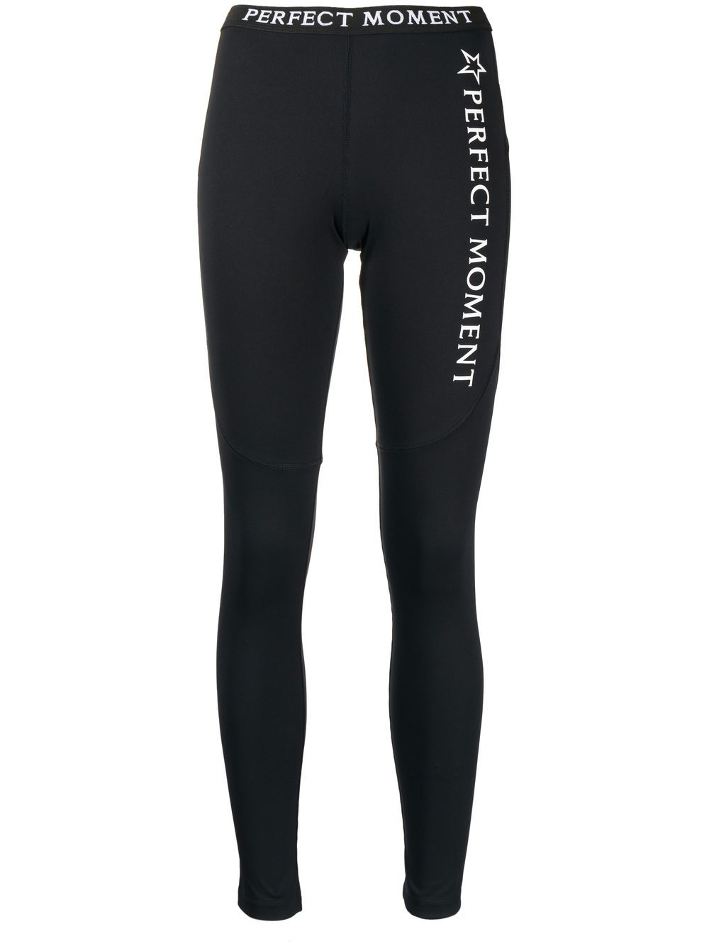 Logo-print stretch leggings - Black