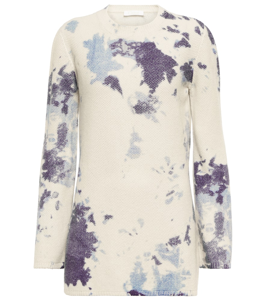 Exclusive to Mytheresa - Tie-dye cashmere minidress