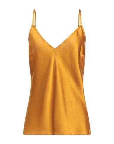 Forte_forte Woman Top Mustard Size 2 Silk, Elastane