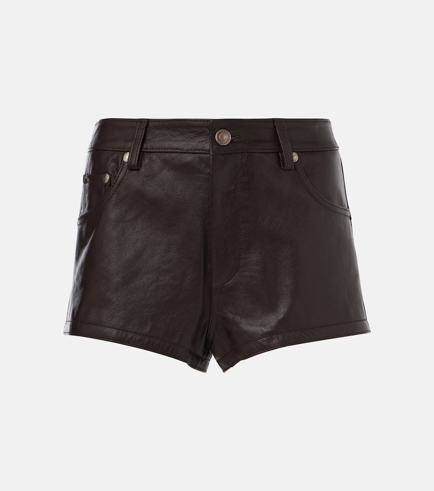 Leather shorts