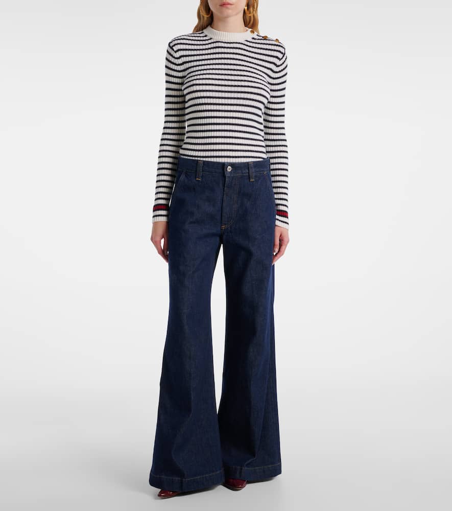 X Argent Beverly mid-rise wide-leg jeans