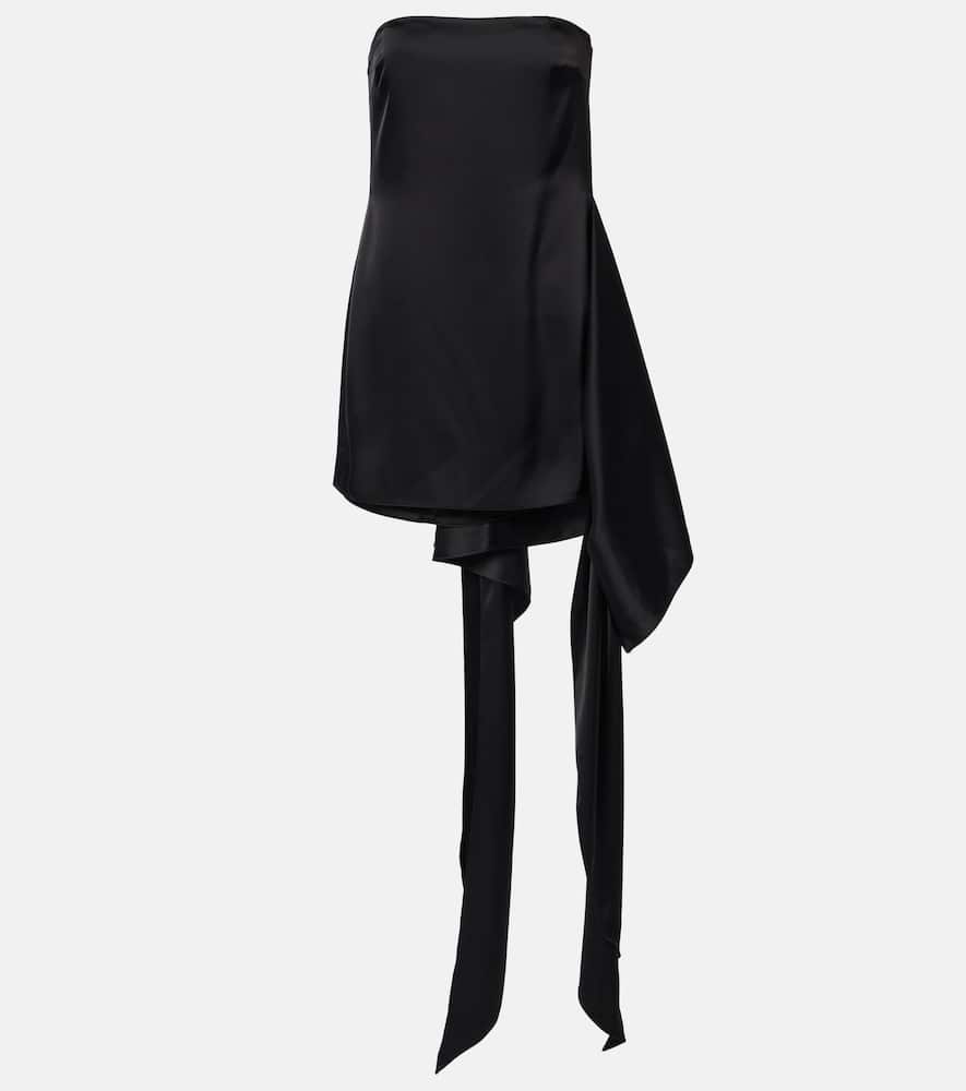 Tie-detail satin minidress