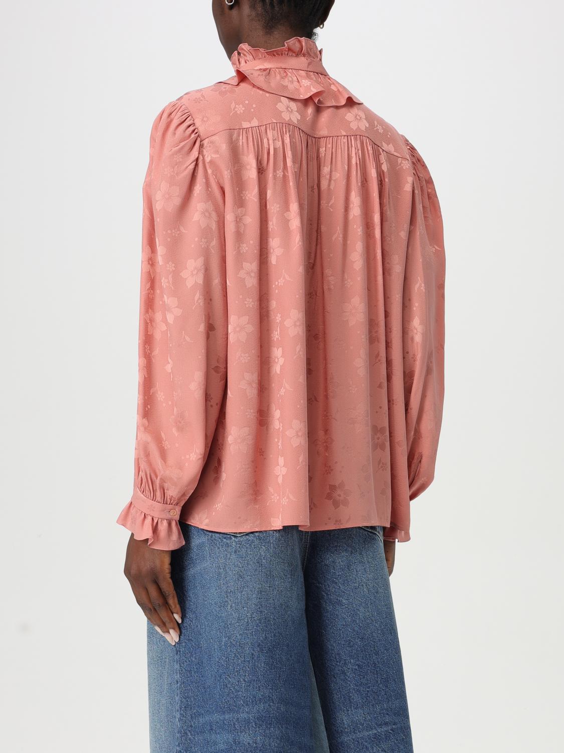 Floral-jacquard shirt - Pink