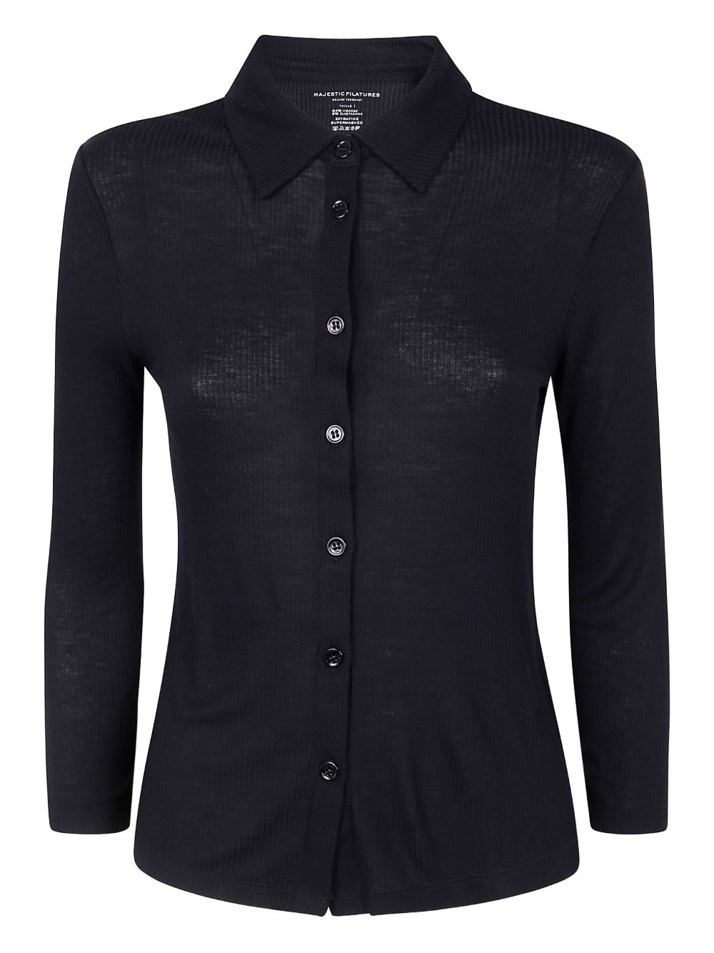 Majestic Filatures ribbed-knit shirt - Black