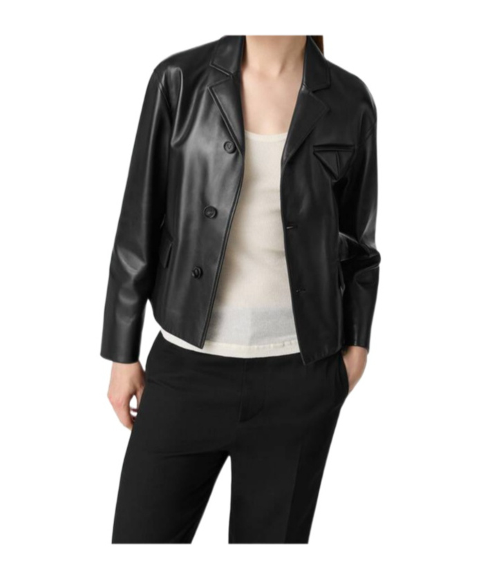 Leather Kimono Blouson