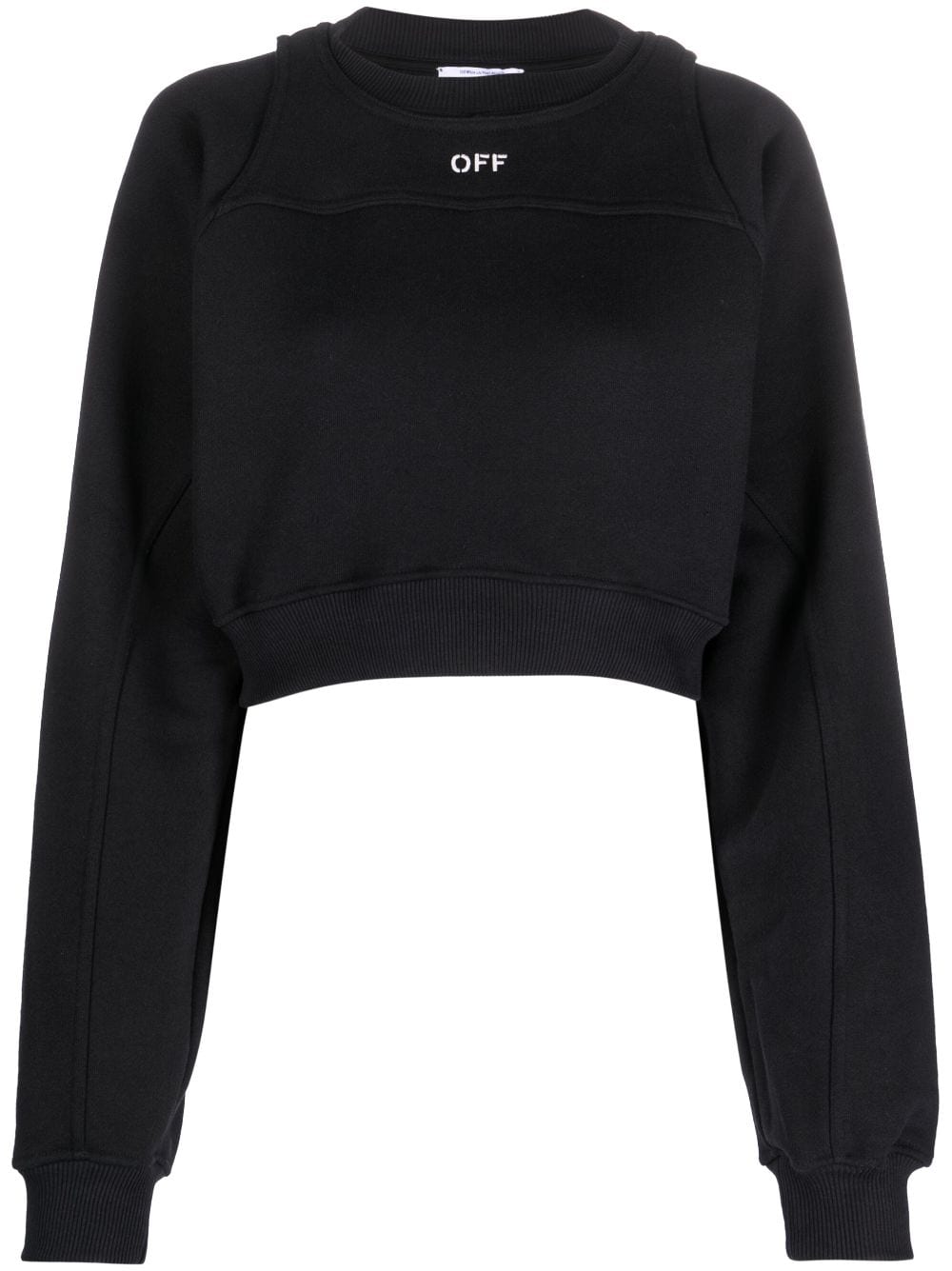 Printed Crop Sweatshirt