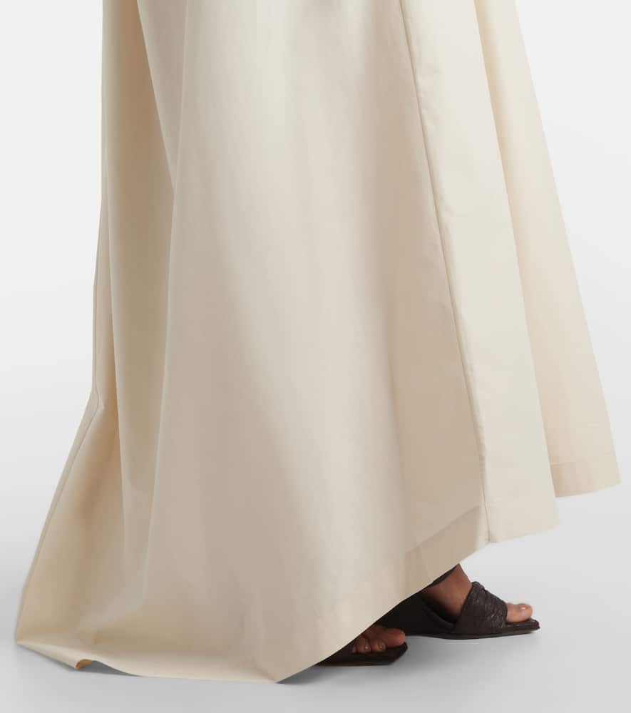 Chalice cutout cotton poplin maxi dress