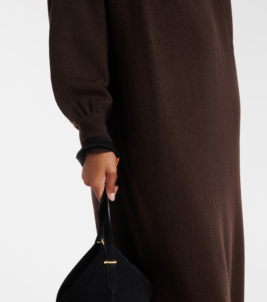 Turtleneck wool and cashmere sweater dress