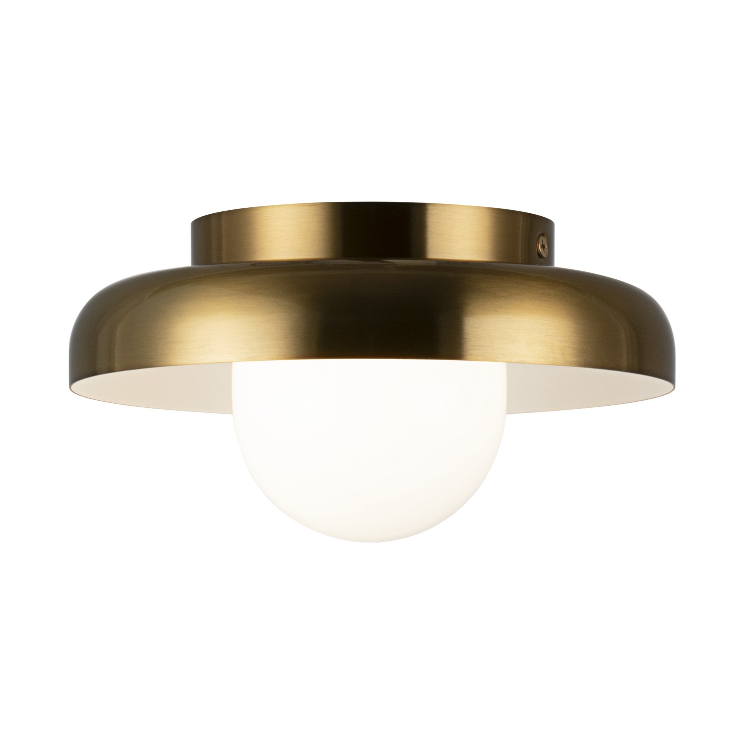 Aged Gold Brass LED Ceiling Mount from the Creston Collection