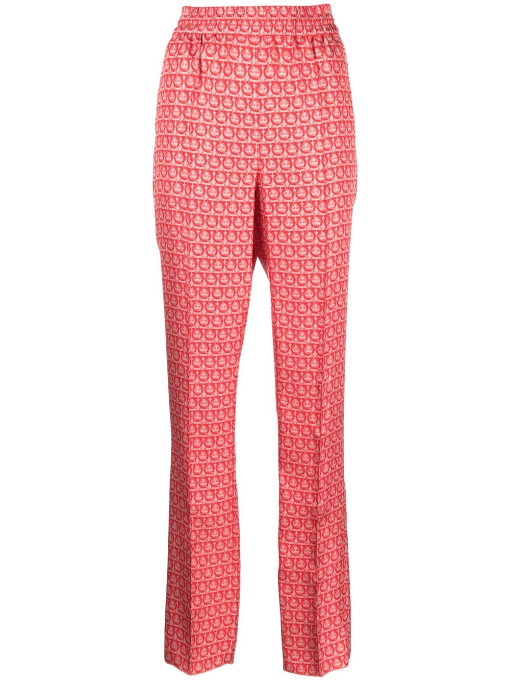 High-waisted trousers - Red