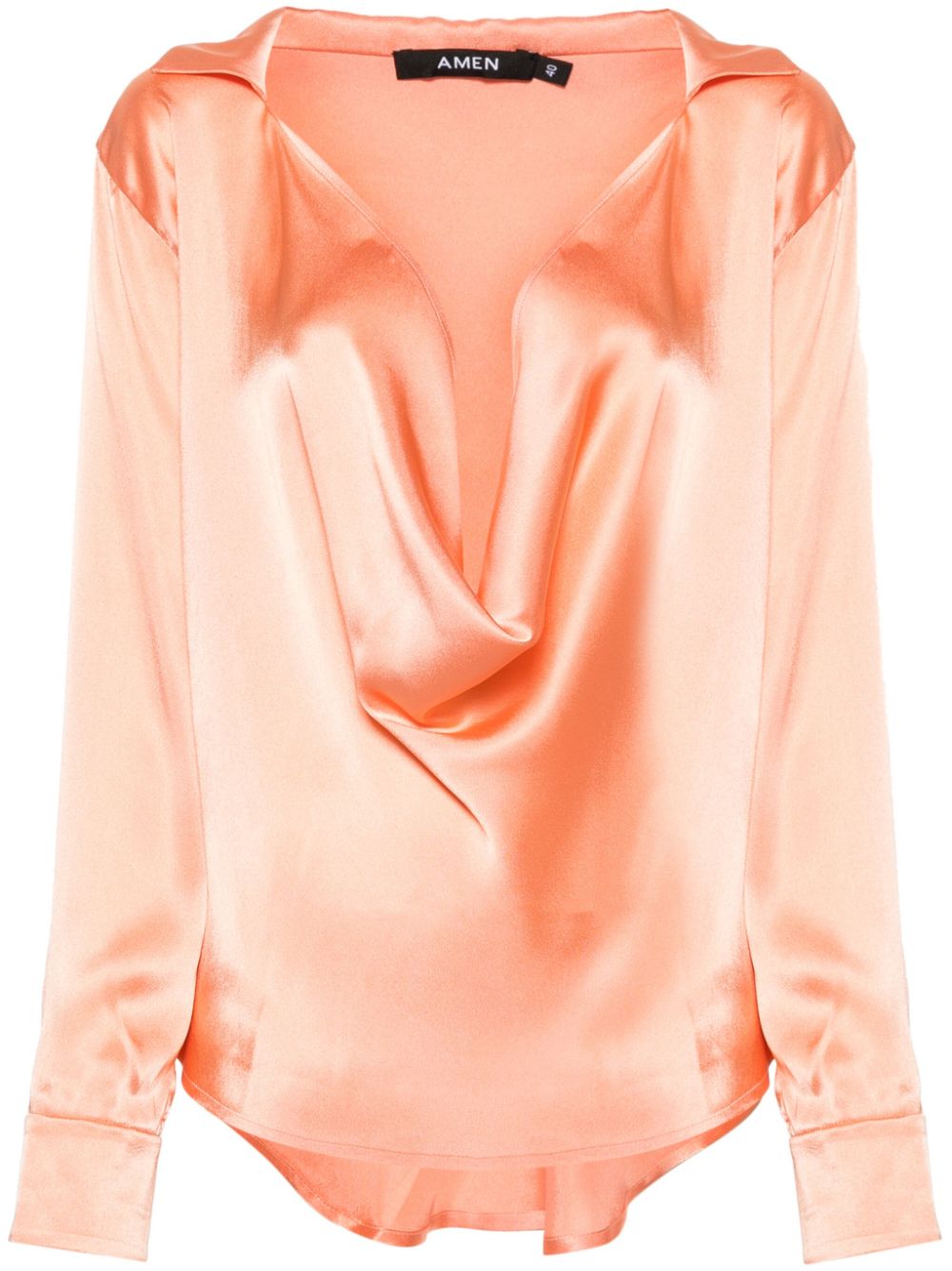 Anna satin blouse - Orange