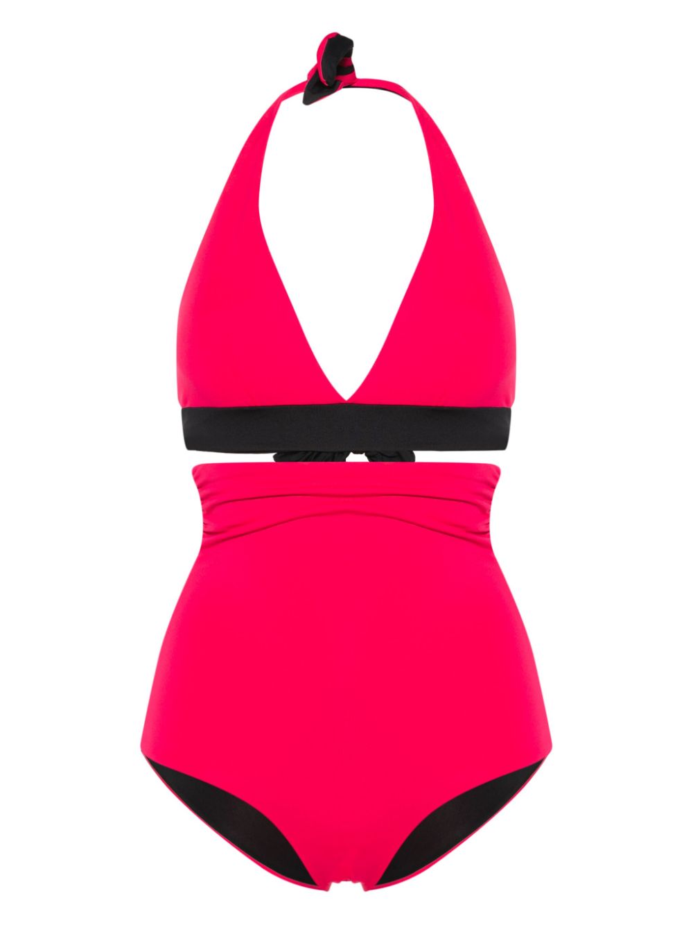 Triangle-cup high-waisted bikini - Pink