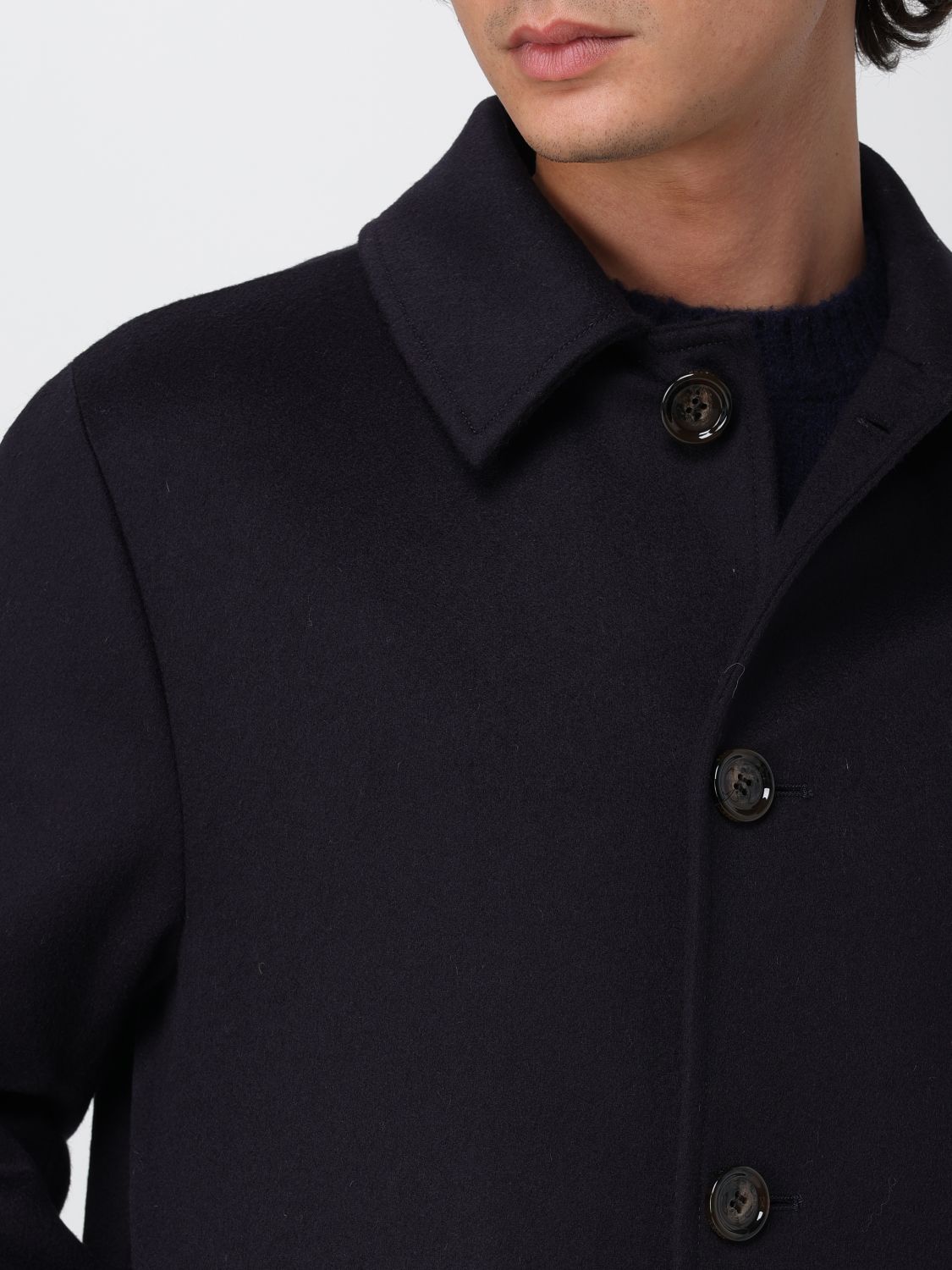 Coat Men color Blue