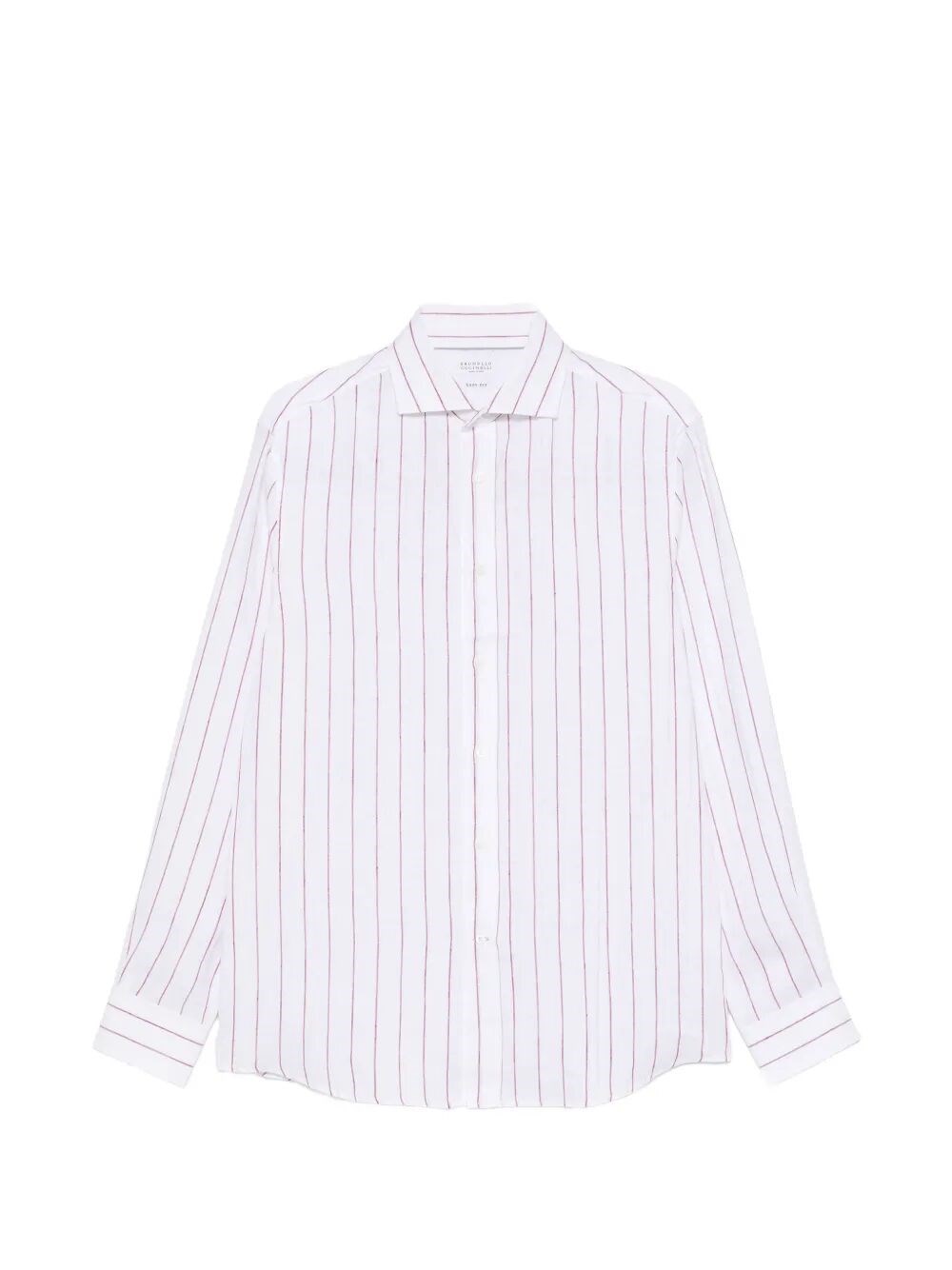 Stripe Linen Easy Fit Shirt With Spread Collar