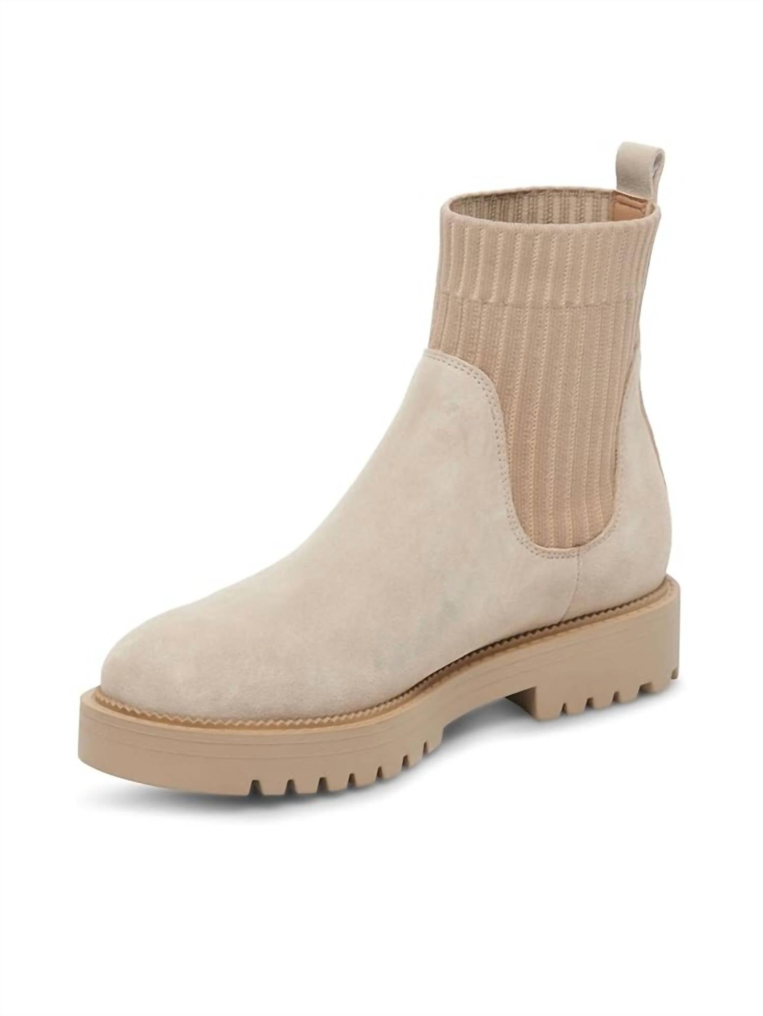 Women's Waterproof Hallie Ankle Boot In Sand Suede