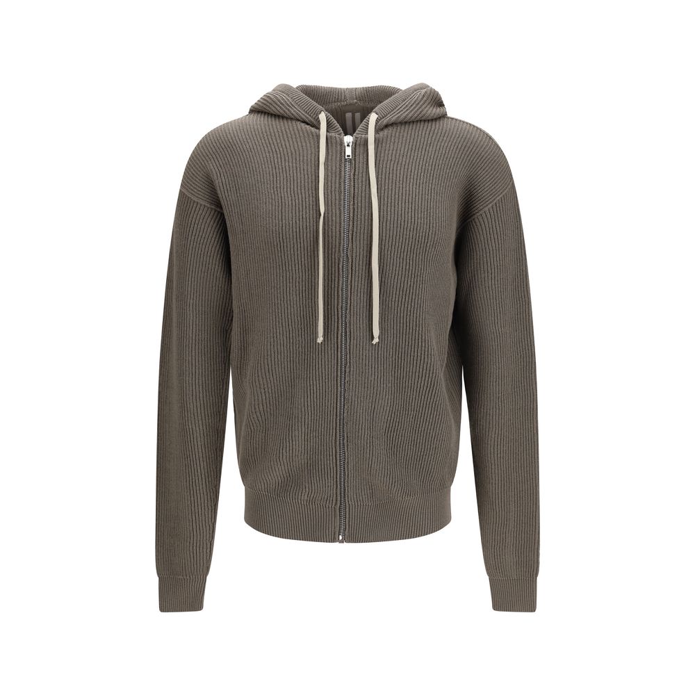 Ribbed Virgin Wool Hoodie — Gray