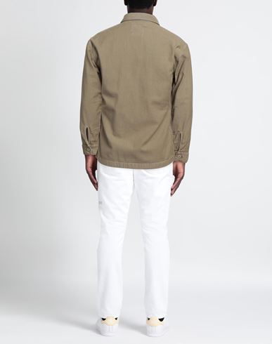 Man Shirt Khaki Size M Cotton