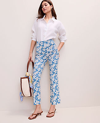 Ann Taylor The Tall Flare Ankle Pant in Floral Print