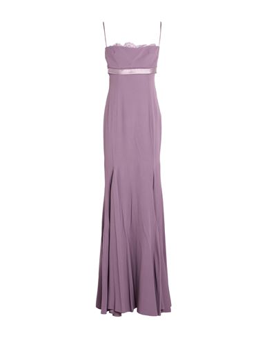 Woman Maxi dress Purple Size 6 Acetate, Viscose