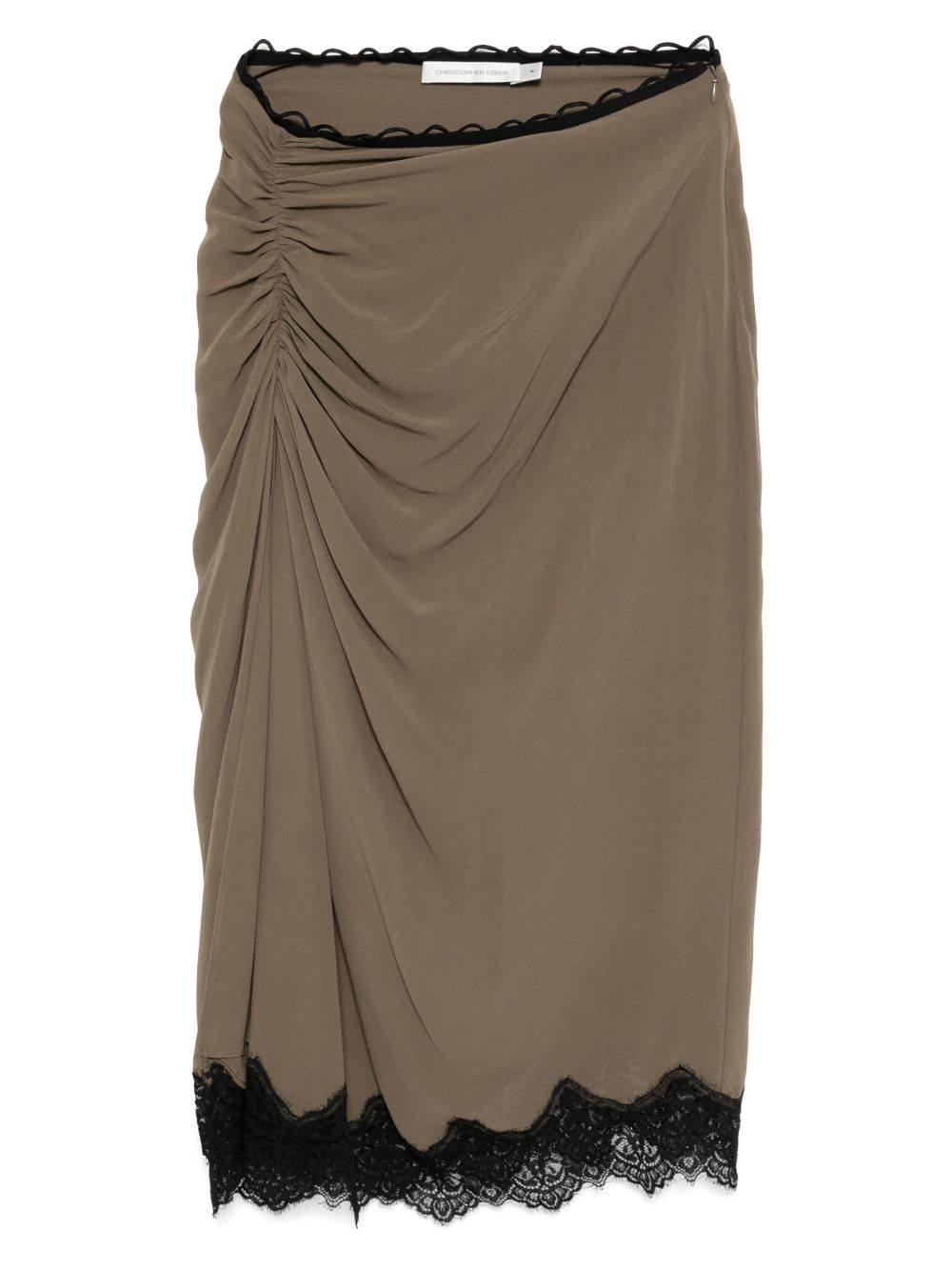 Lace-crimped skirt - Green