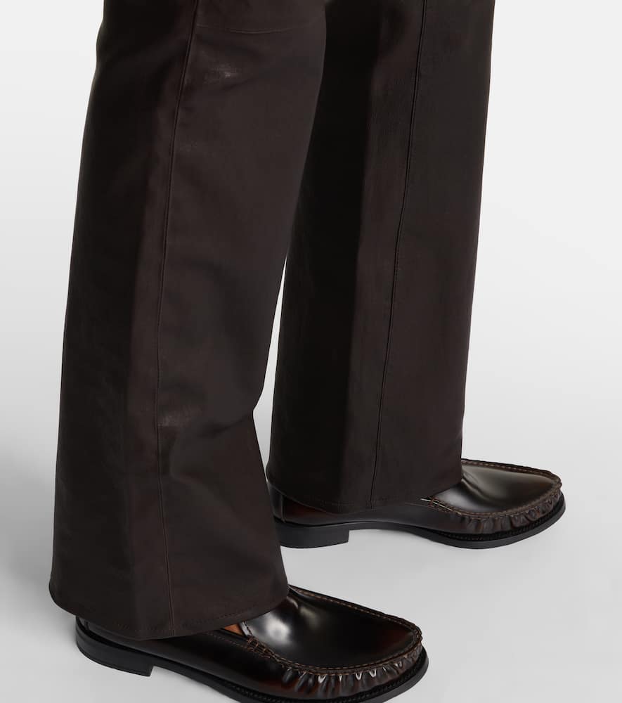 Reboot Crop leather bootcut pants
