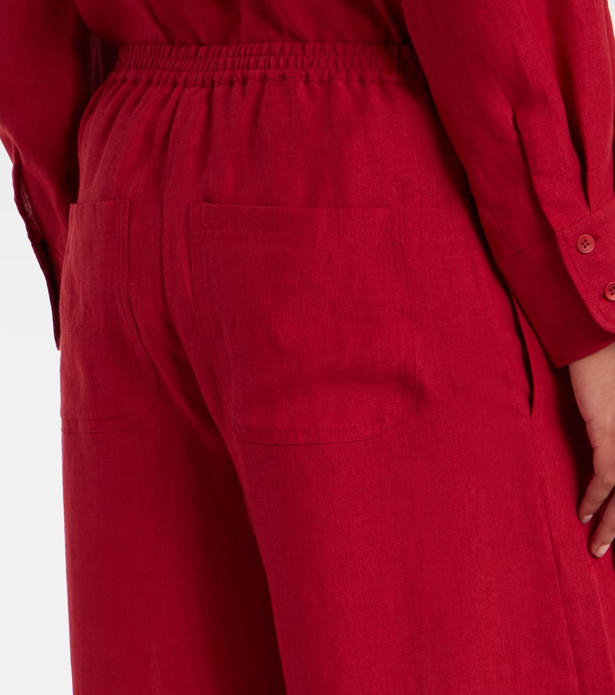 Select linen wide-leg pants
