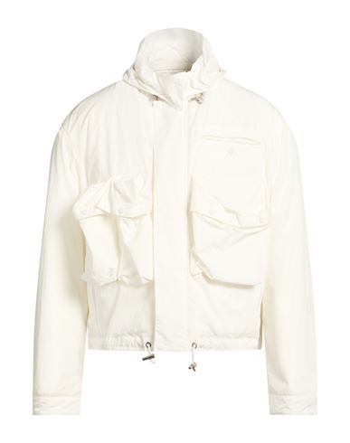 Man Jacket White Size 36 Polyamide, Cotton