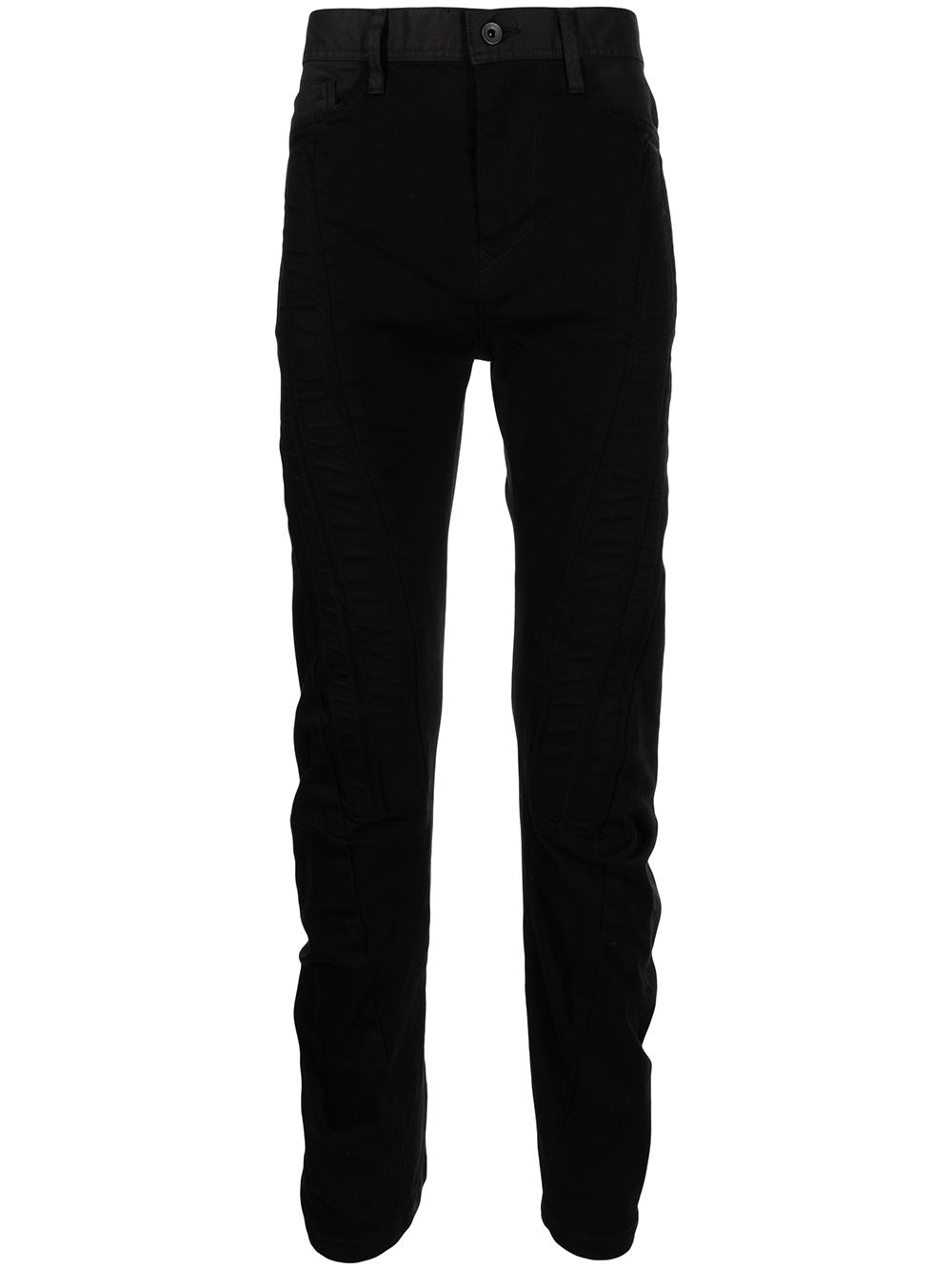 Low-rise straight-leg trousers - Black