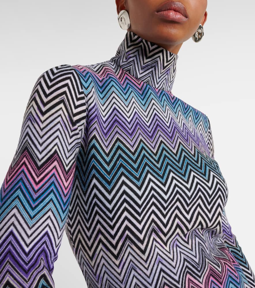 Zig Zag turtleneck dress