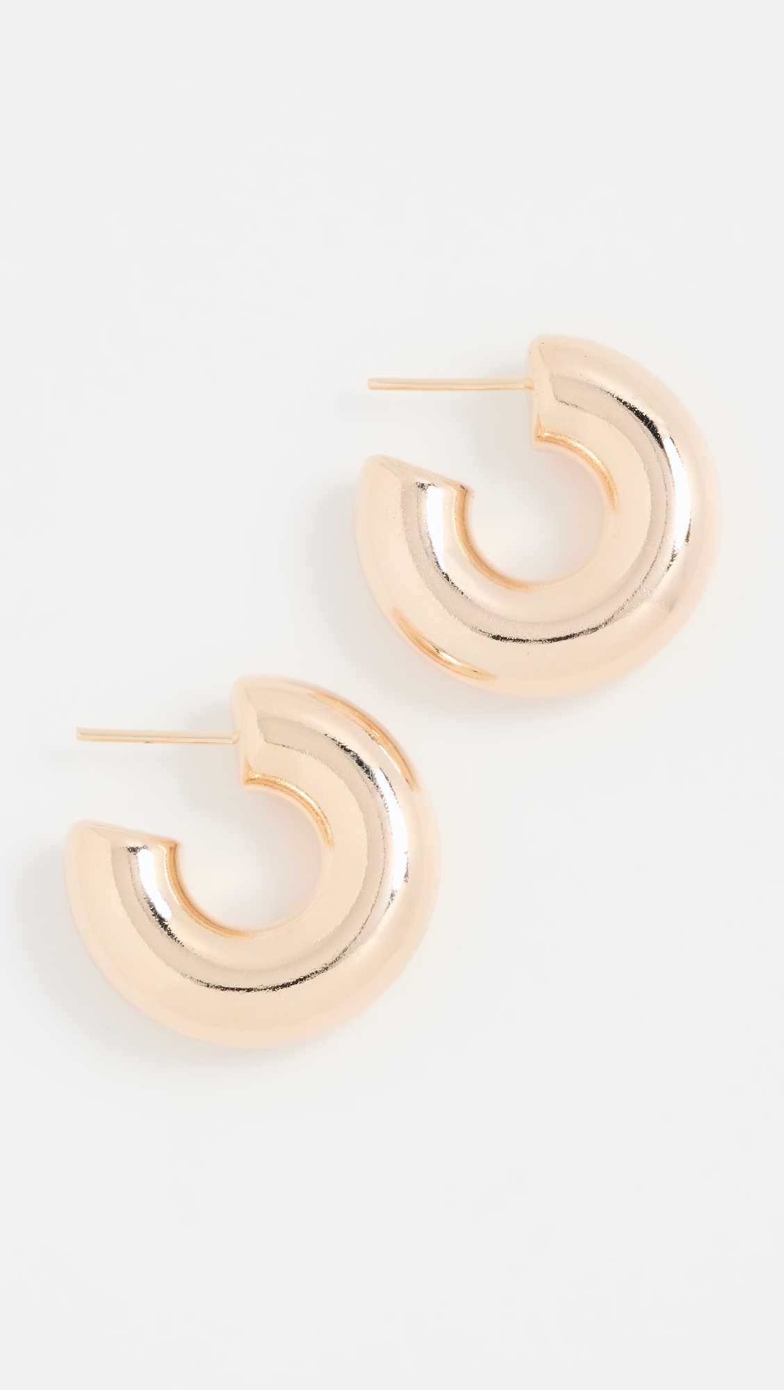 Bubble Hoop Earrings Gold One Size