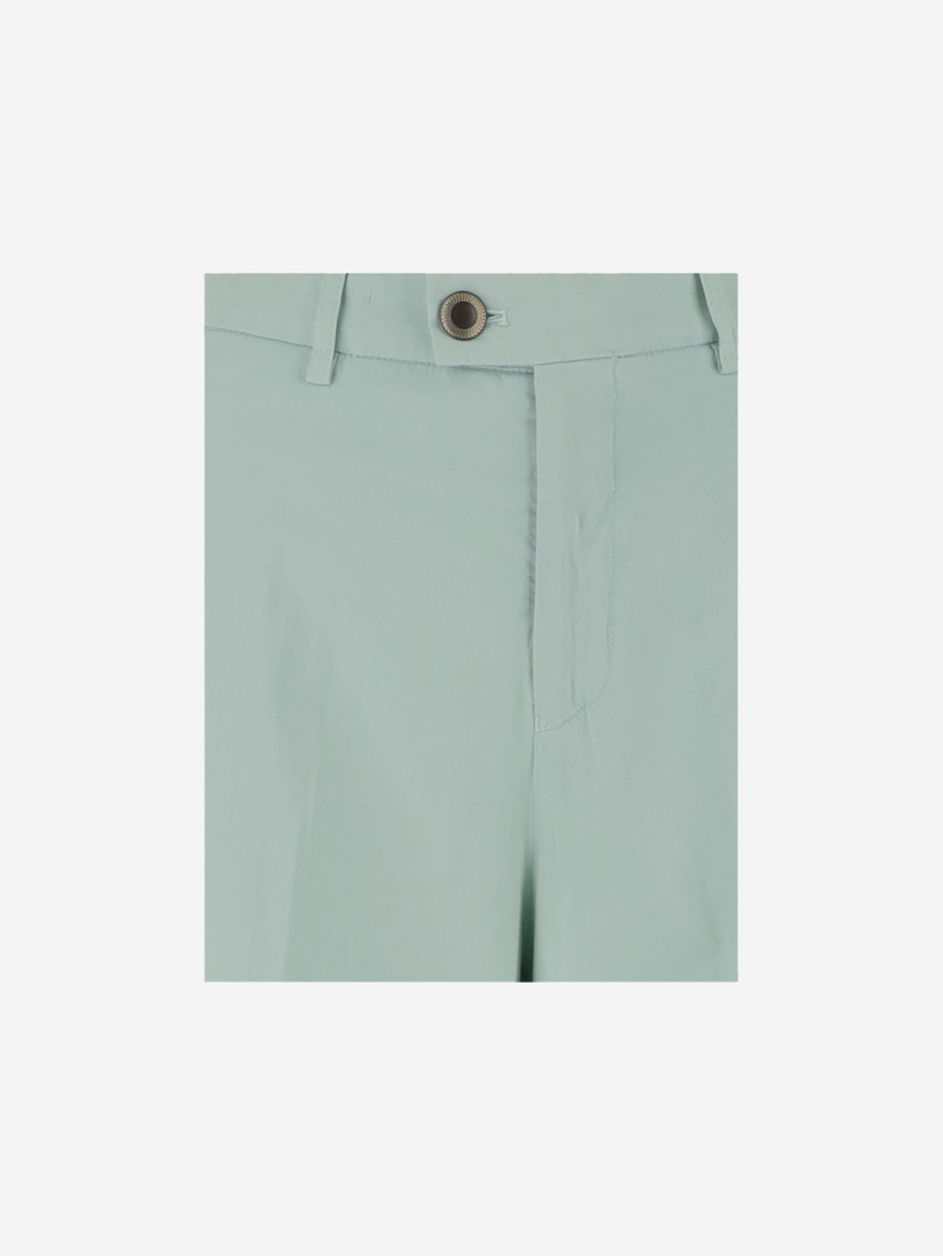 Cotton And Silk Stretch Trousers