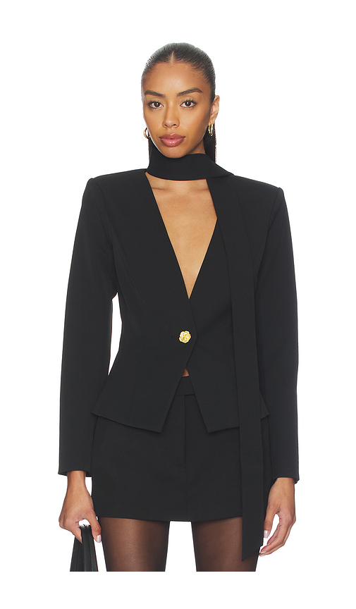 L'agence romy tie neck blazer en color negro 0 también , 2, 4