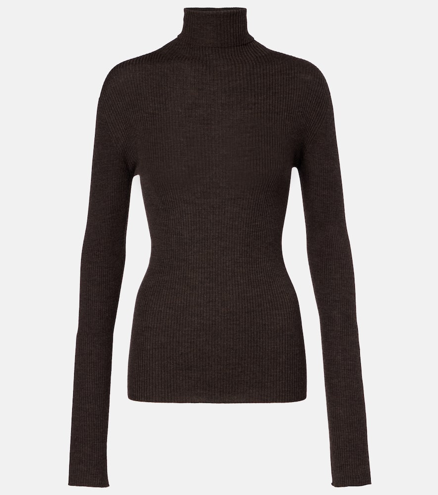 Ribbed-knit wool sweater