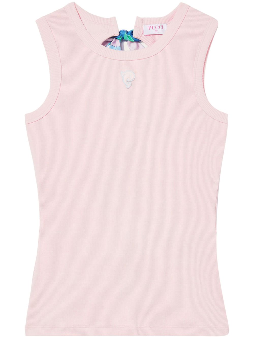 Iride-ribbon tank top - Pink