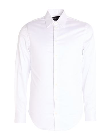 Man Shirt White Size 15 Cotton, Elastolefin